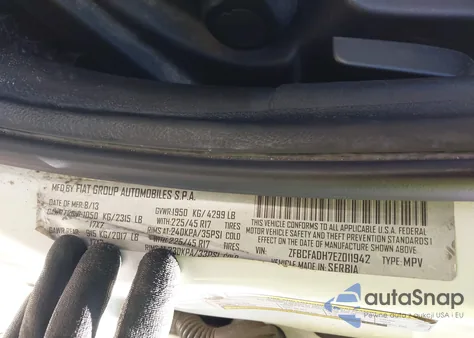 2014 Fiat 500L Trekking из США, поврежденный, VIN ZFBCFADH7EZ011942